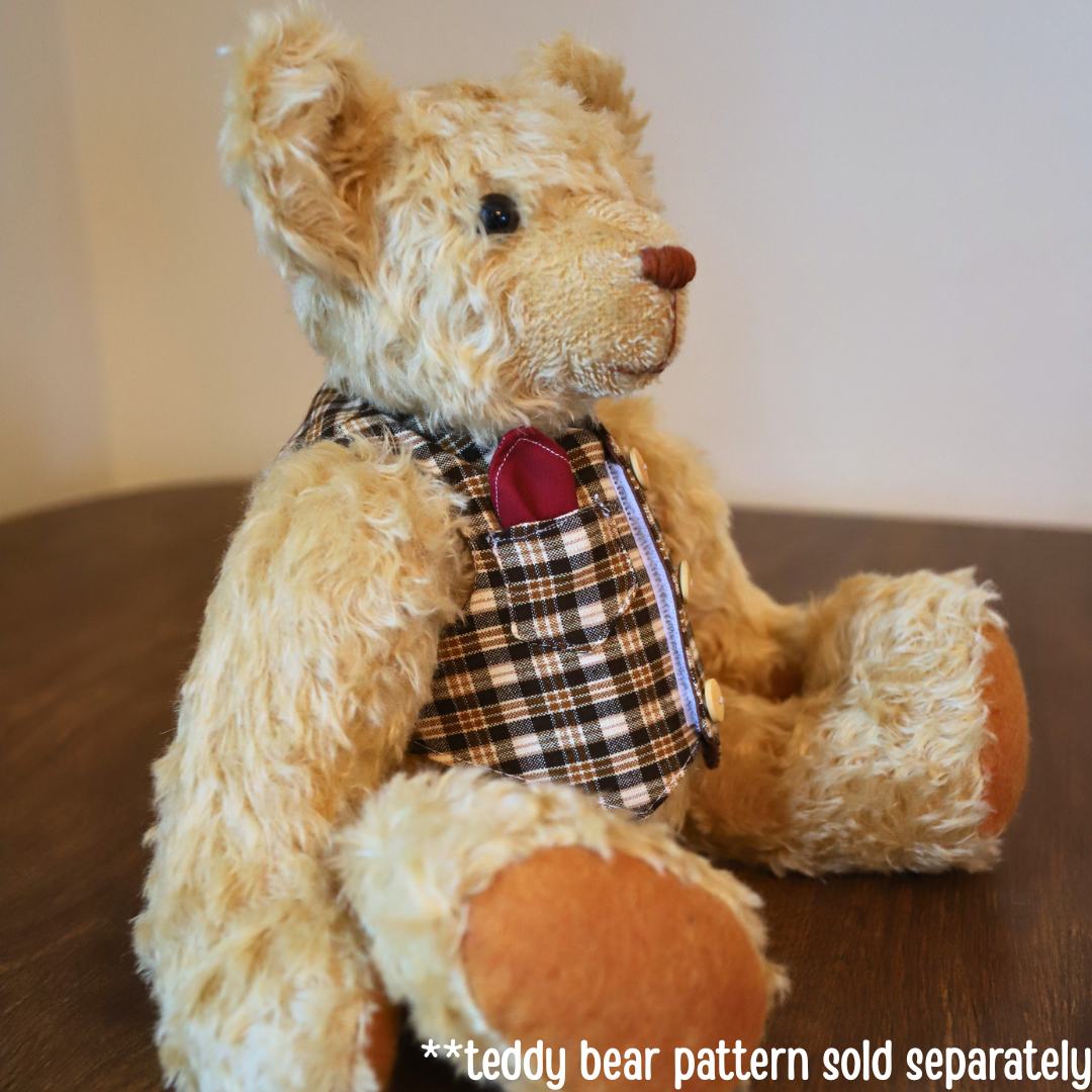 Formal Wear for Teddies PDF Sewing Pattern