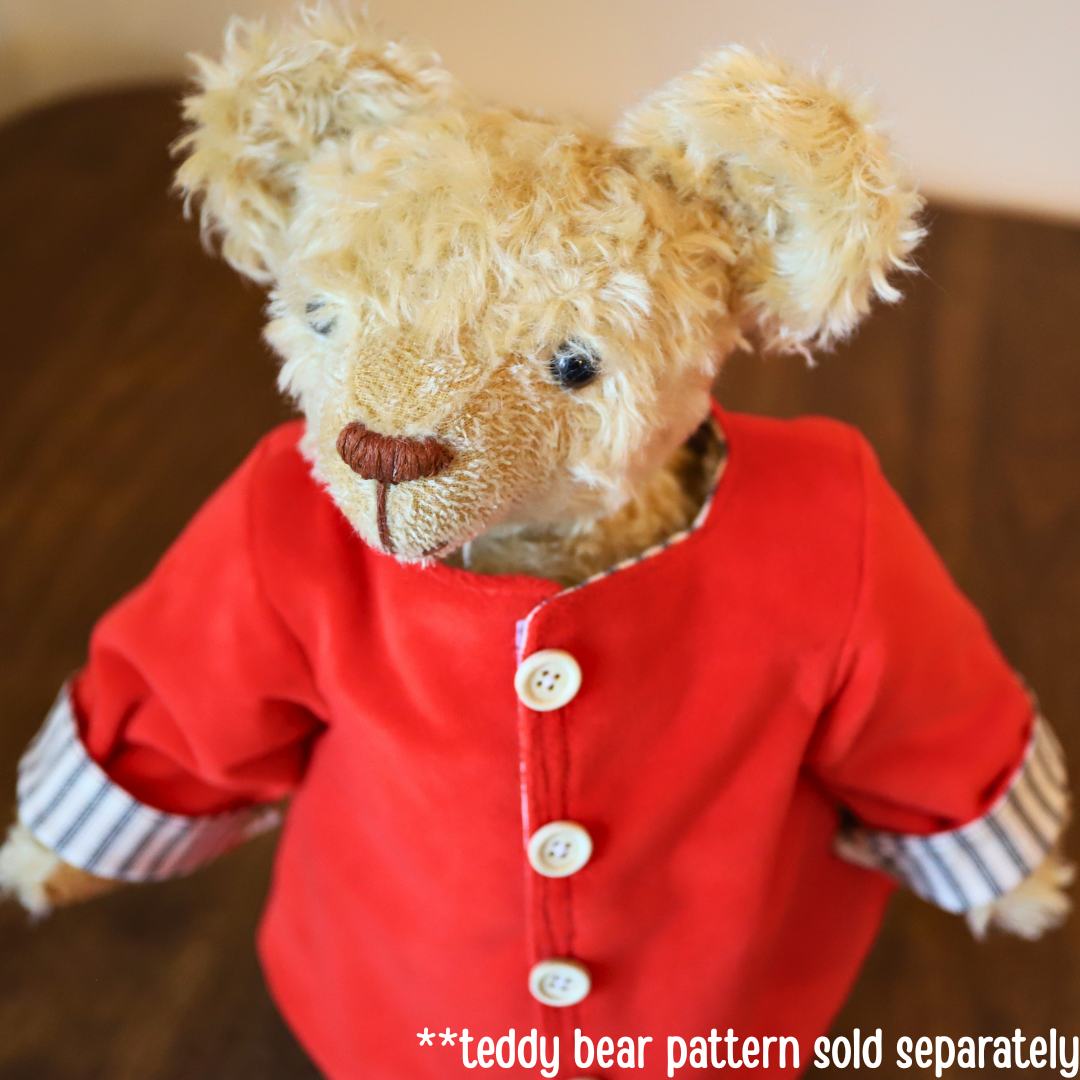 Ashbourne Coat for Teddies PDF Sewing Pattern