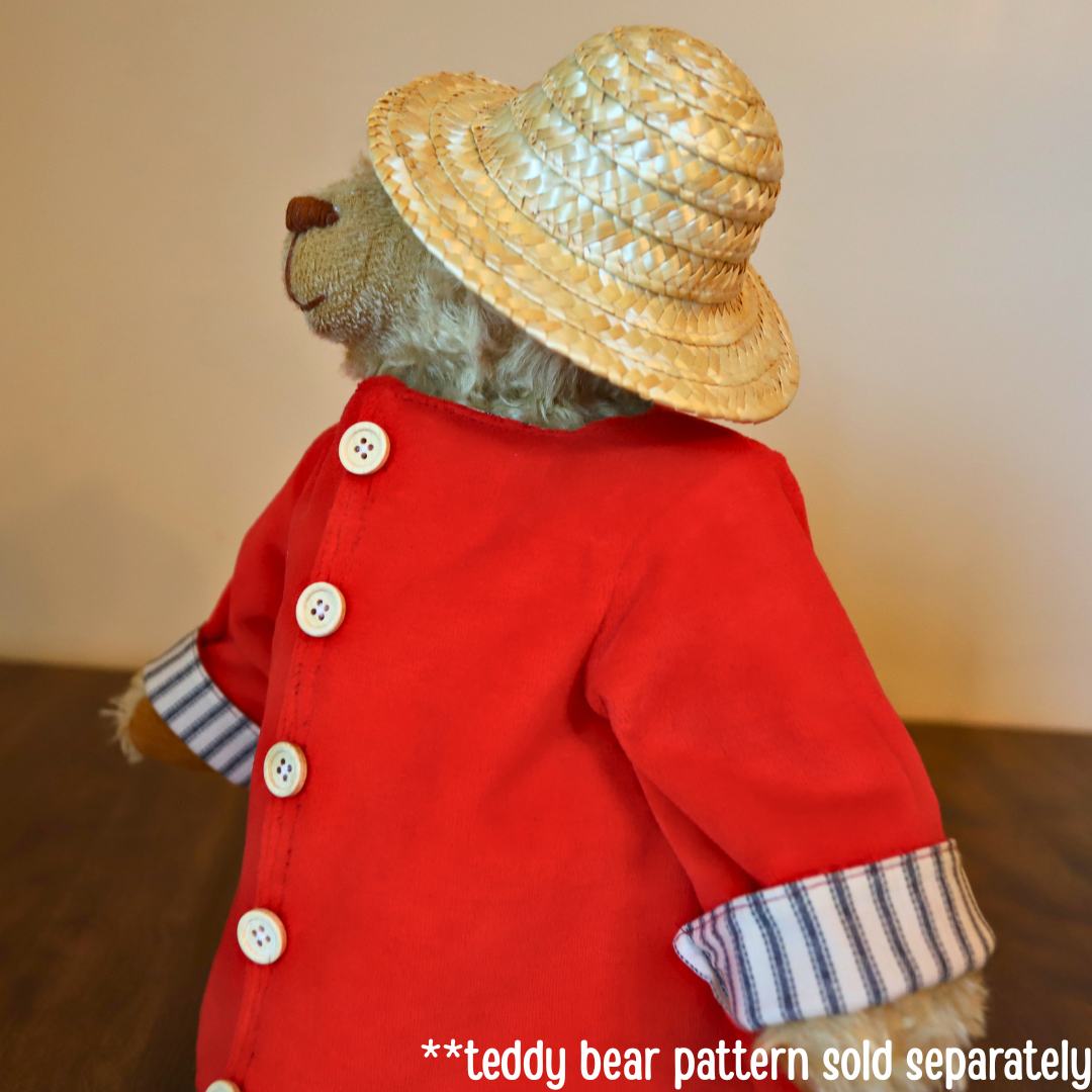 Ashbourne Coat for Teddies PDF Sewing Pattern