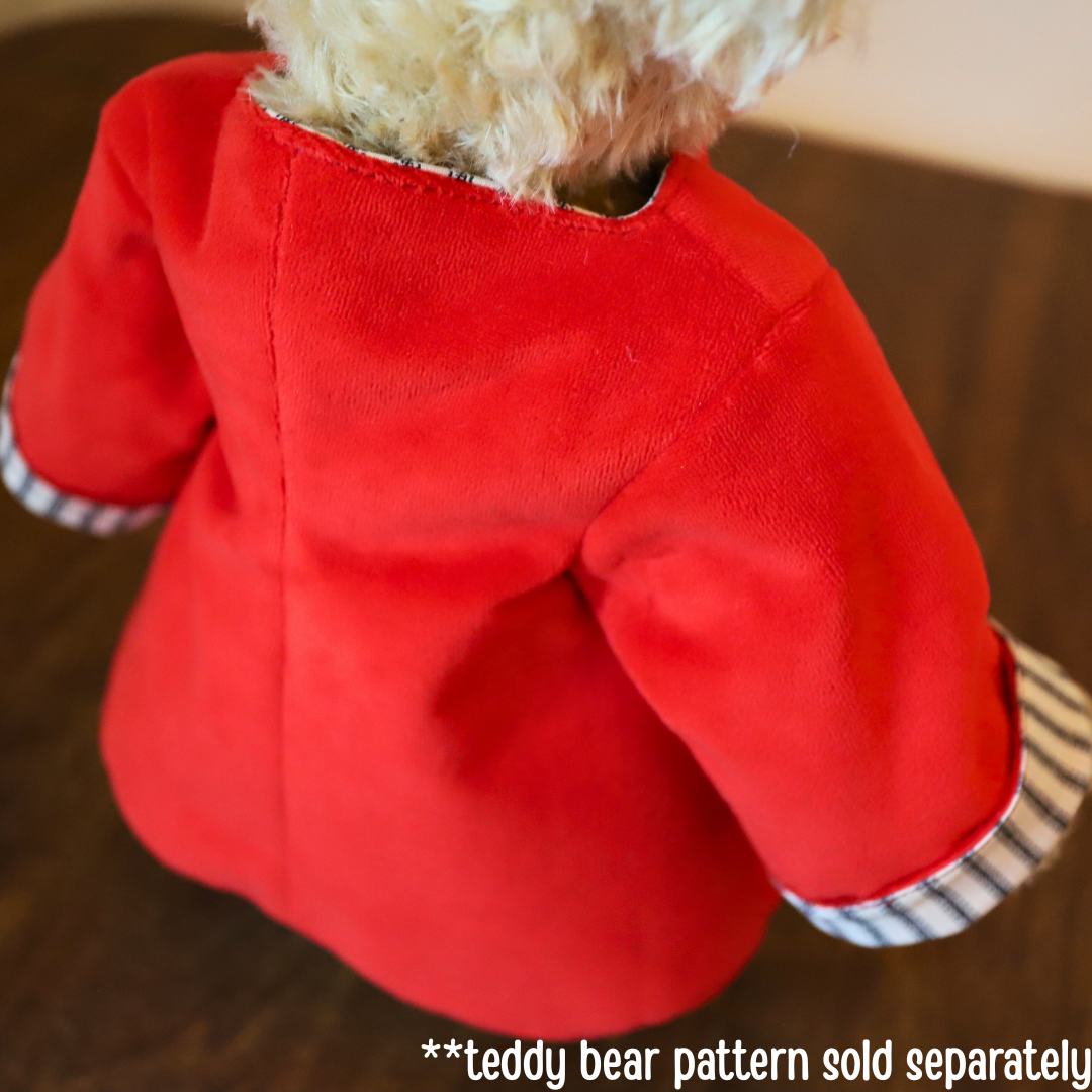 Ashbourne Coat for Teddies PDF Sewing Pattern