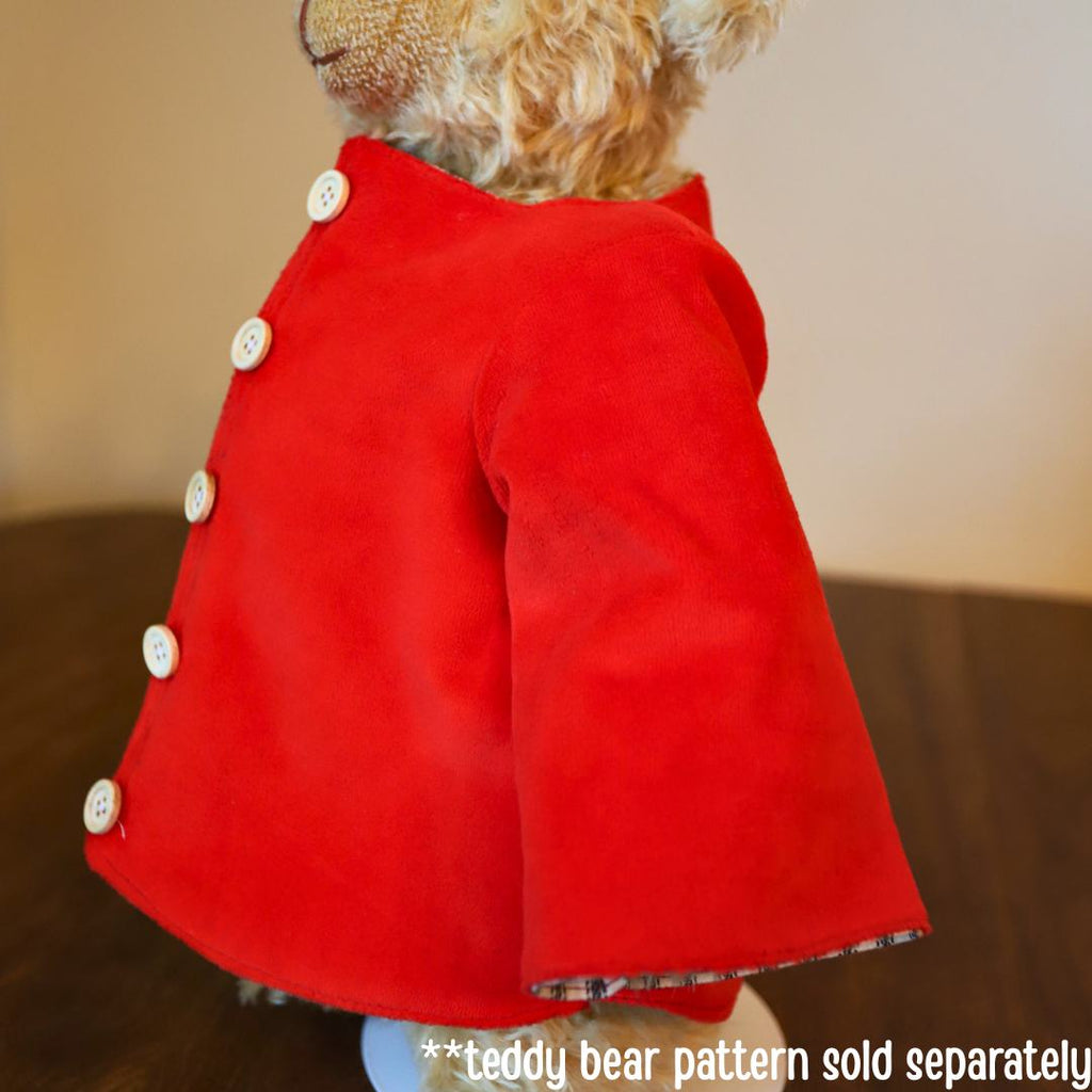 Ashbourne Coat for Teddies PDF Sewing Pattern
