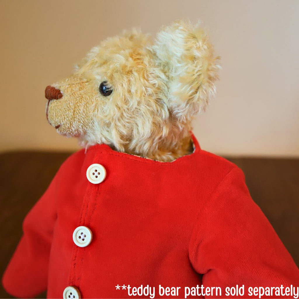 Ashbourne Coat for Teddies PDF Sewing Pattern